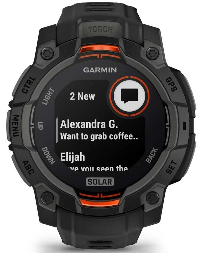 Garmin Unisex Instinct 45 mm/solar Round Black Watches