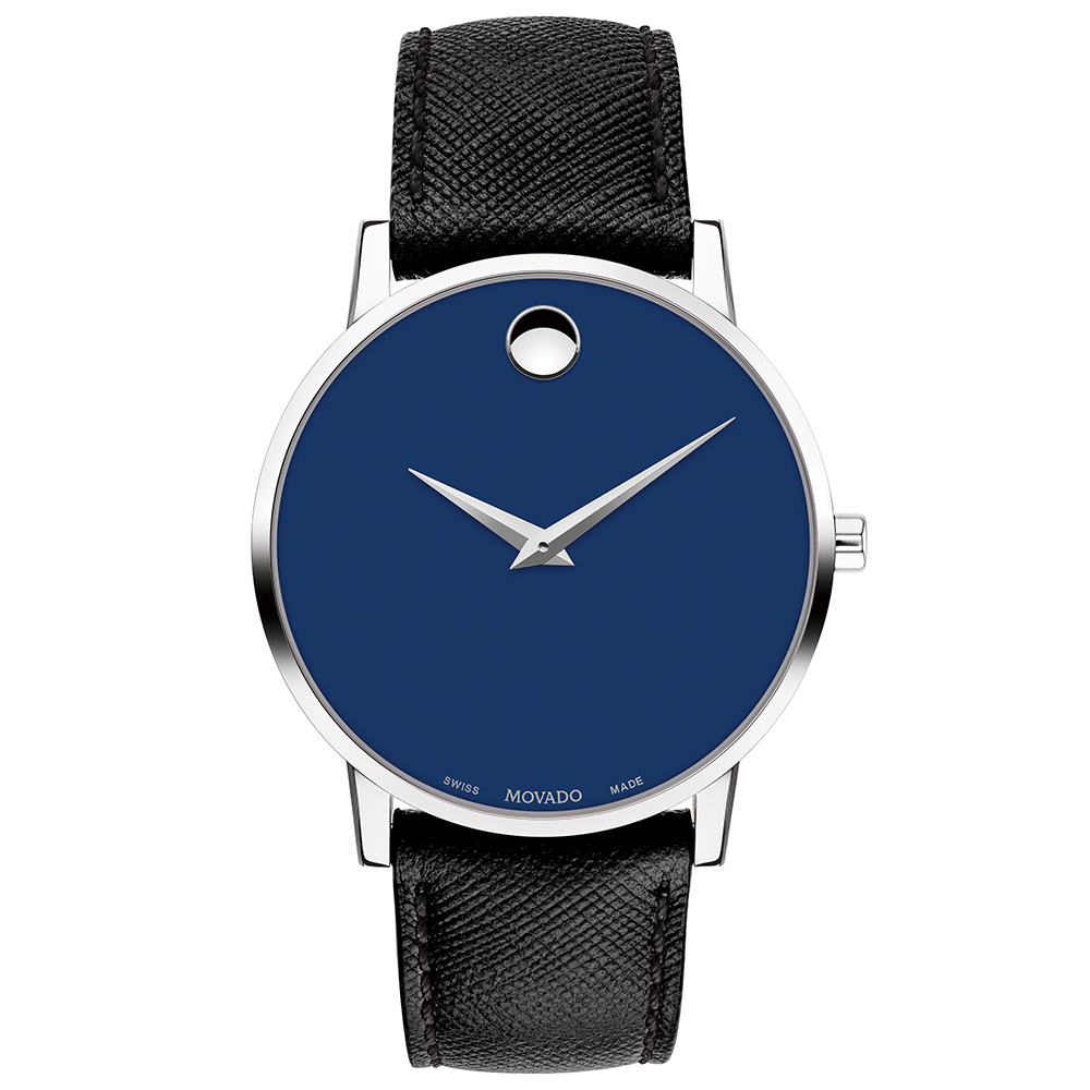 Buy Movado MUSEUM Round Quartz Black Dial Men Watch 606502 Helios Watch Store