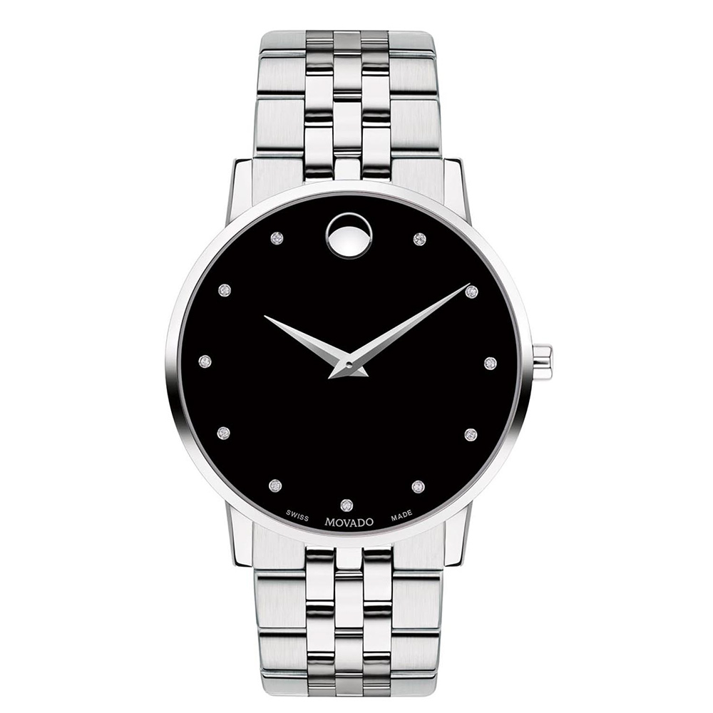 Movado Men MUSEUM Black Analog Watch SKU-ID 607201 Helios The
