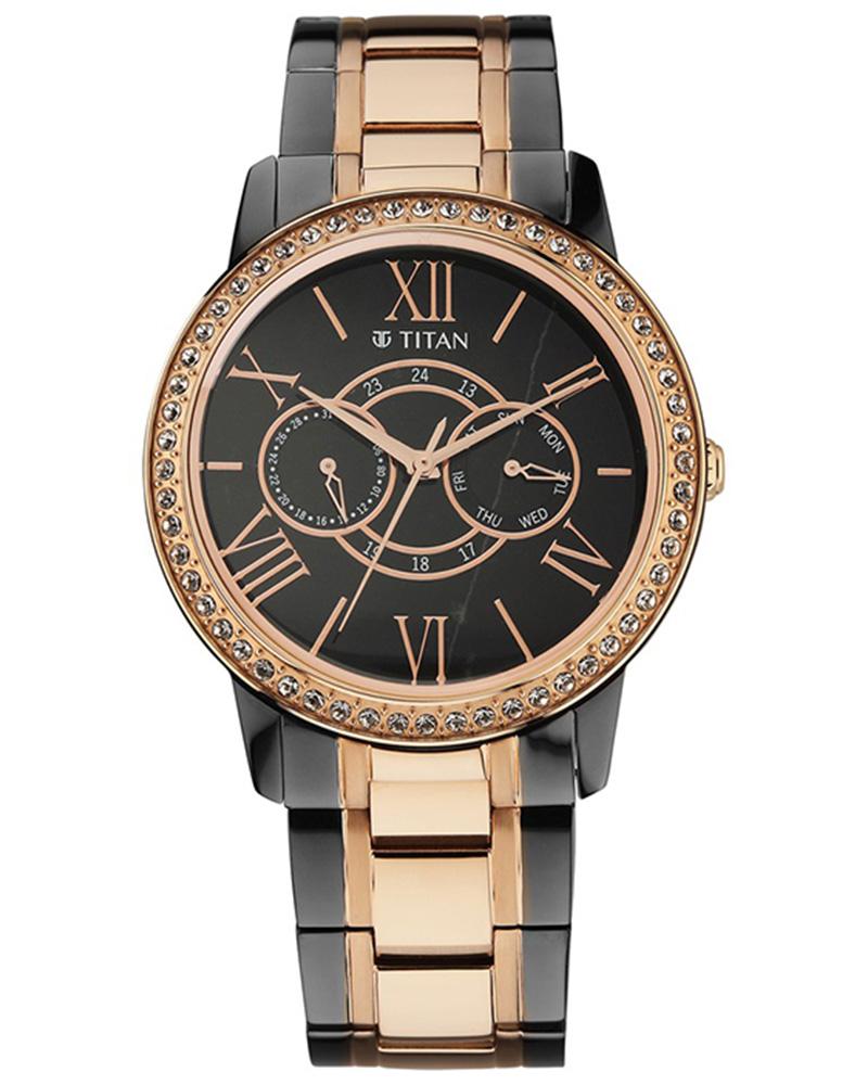 Titan Men ROYALE Black Analog Watch SKU-ID 10002KM01 Helios The