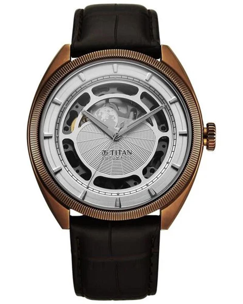 Titan Men Stellar Silver Automatic Watch SKU-ID 10011QL01 | Helios