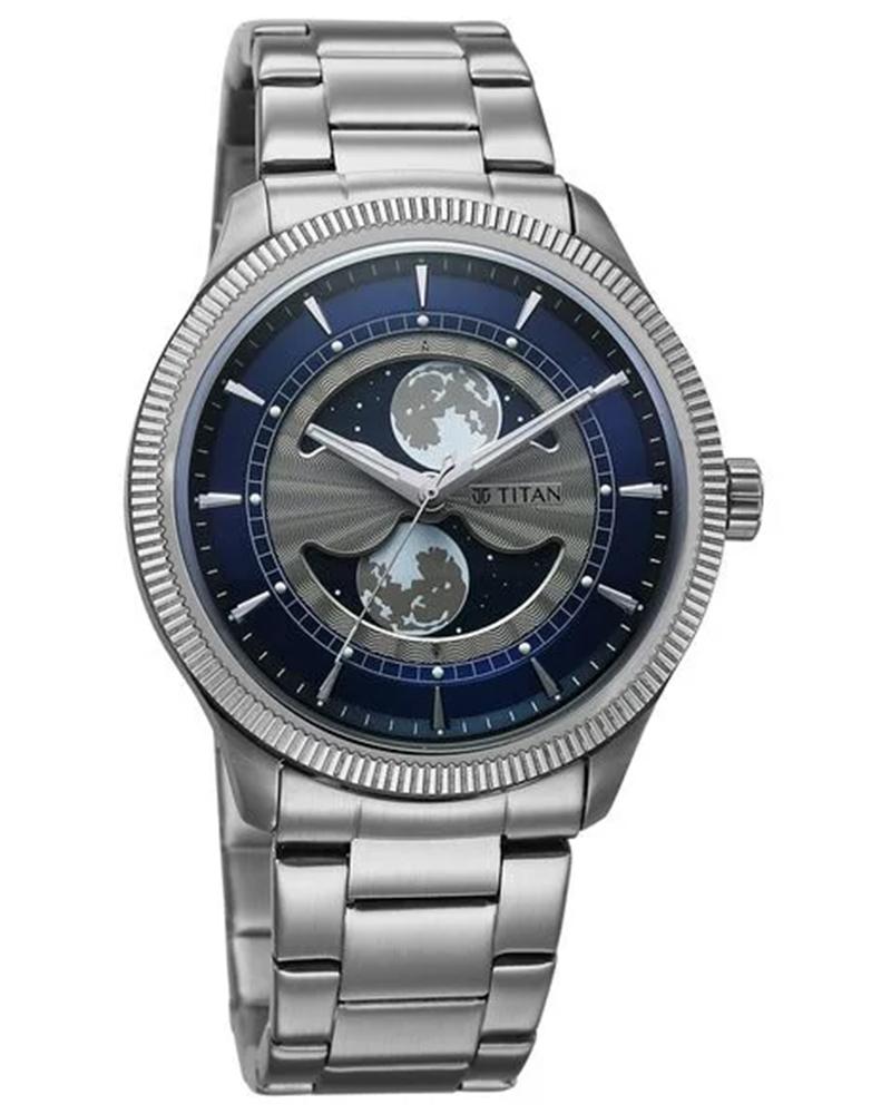 ヴァルナ　COMPLETE Titan Men Stellar Blue Analog Watch SKU-ID 10050SM01 | Helios The