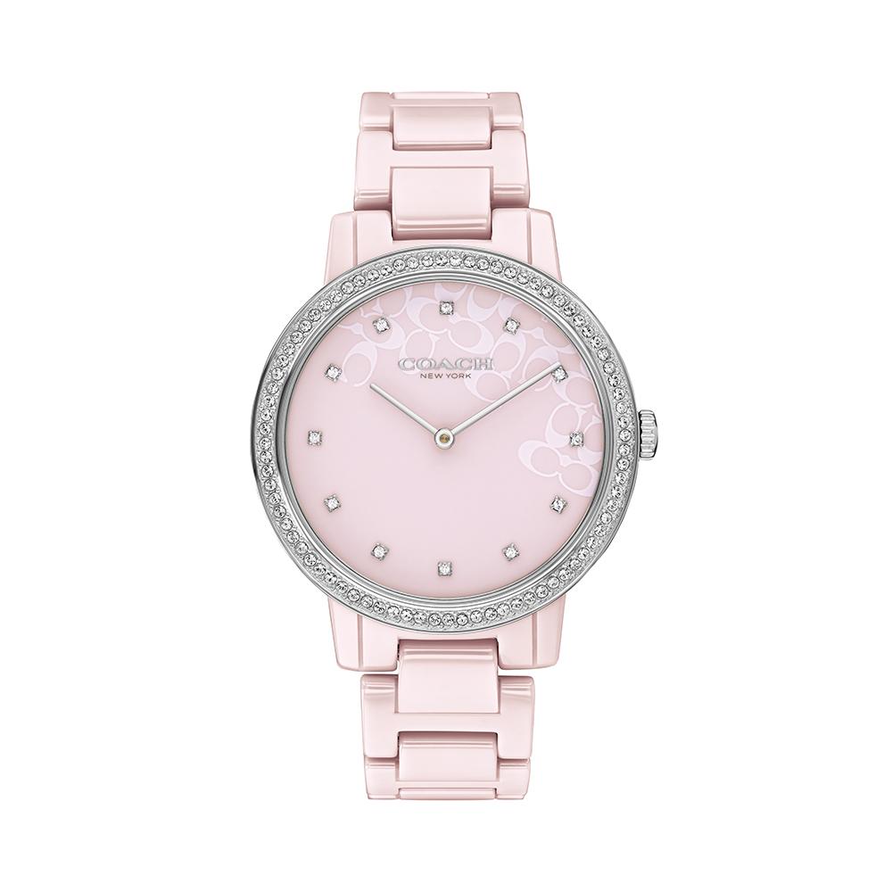 Buy Online Coach Women Round Pink Watches 14503500 at Best Price Helios Store