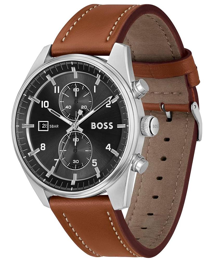 Band Hugo Boss Hong Kong Watch Boss Men Skytraveller Round Brown
