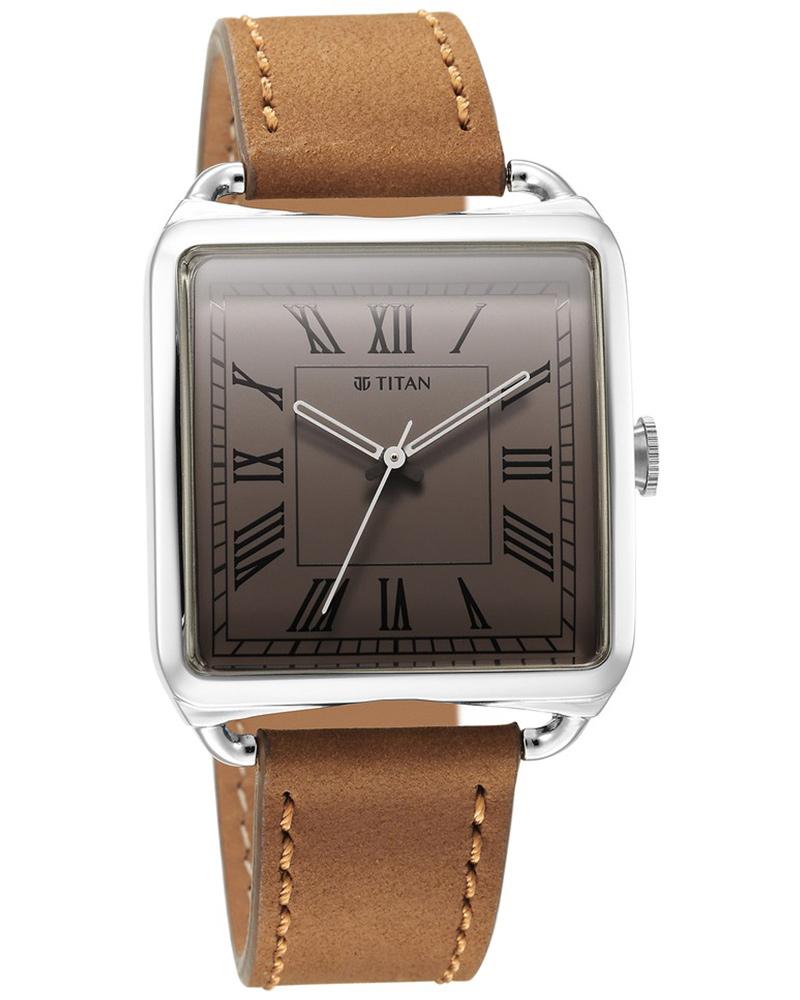 Titan Men RETRO REVIVE Brown Analog Watch SKU-ID 1676SL02 Helios