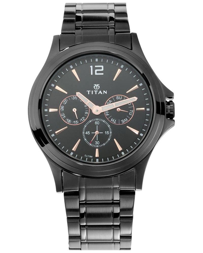 Titan Men CLASSIQUE Black Analog Watch SKU-ID 1698NM01 Helios
