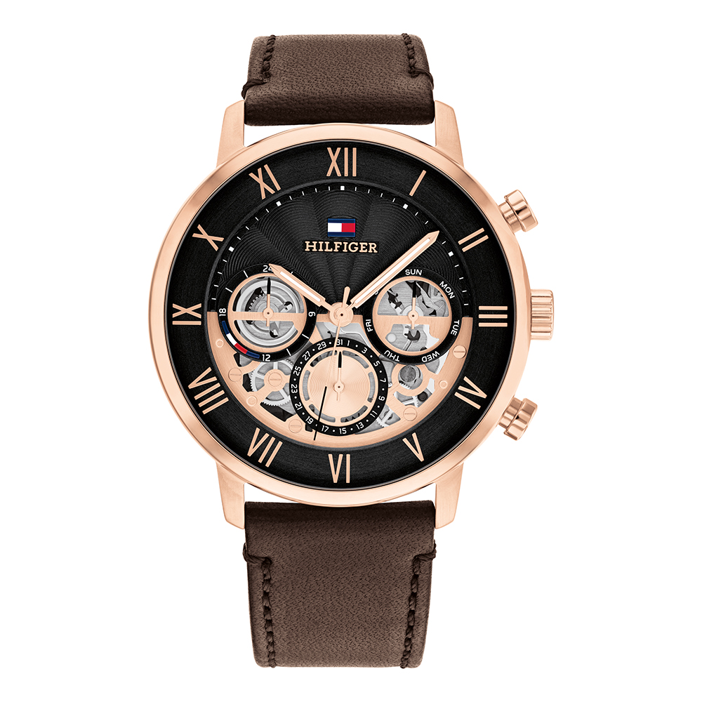 Tommy hilfiger Men Legend Round Black Watches