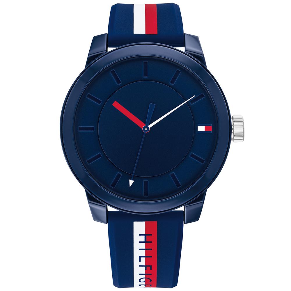 Tommy Hilfiger Men Denim Round Blue Watches