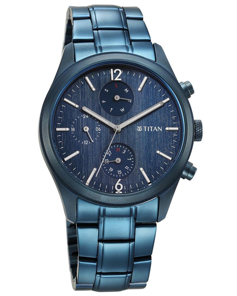 Titan Men NEO SPLASH Blue Analog Watch SKU-ID 1805QM07 | Helios