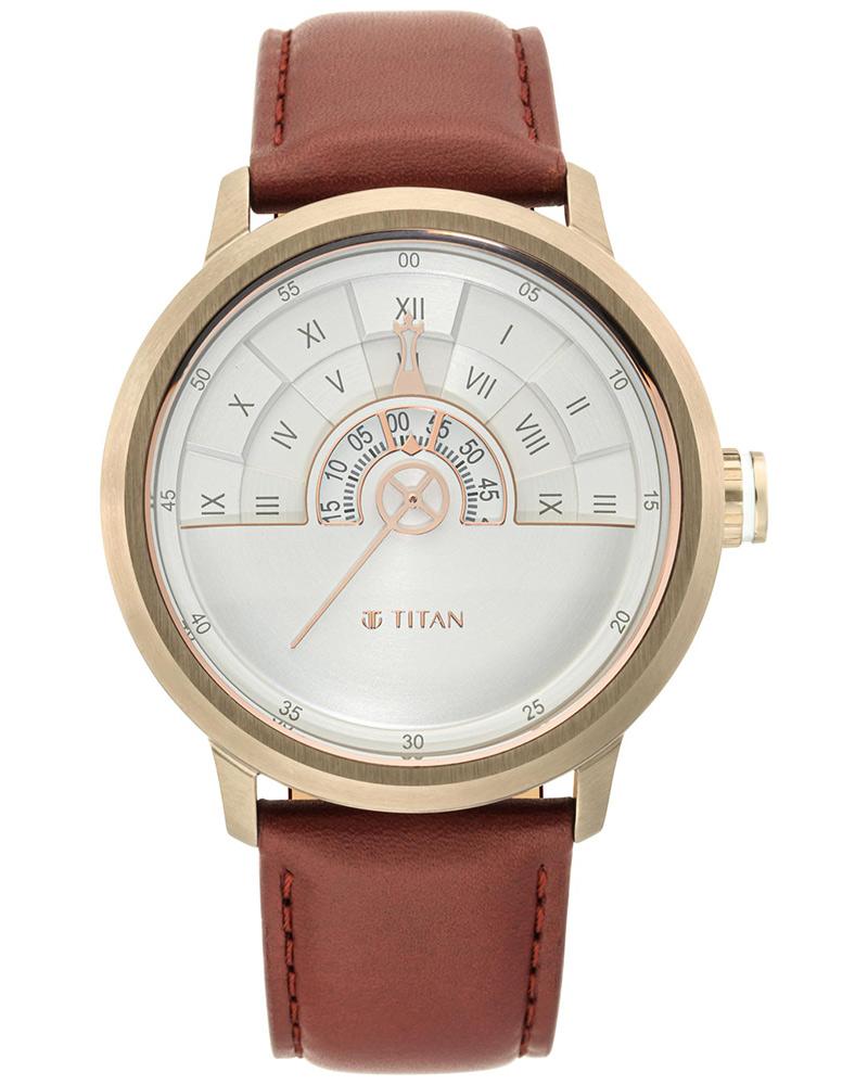 Buy Online Titan Men Round Blue Watches 90106kl01 at Best Price Helios Store