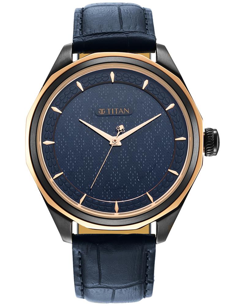 Titan Men Wedding Collection Round Blue Watches