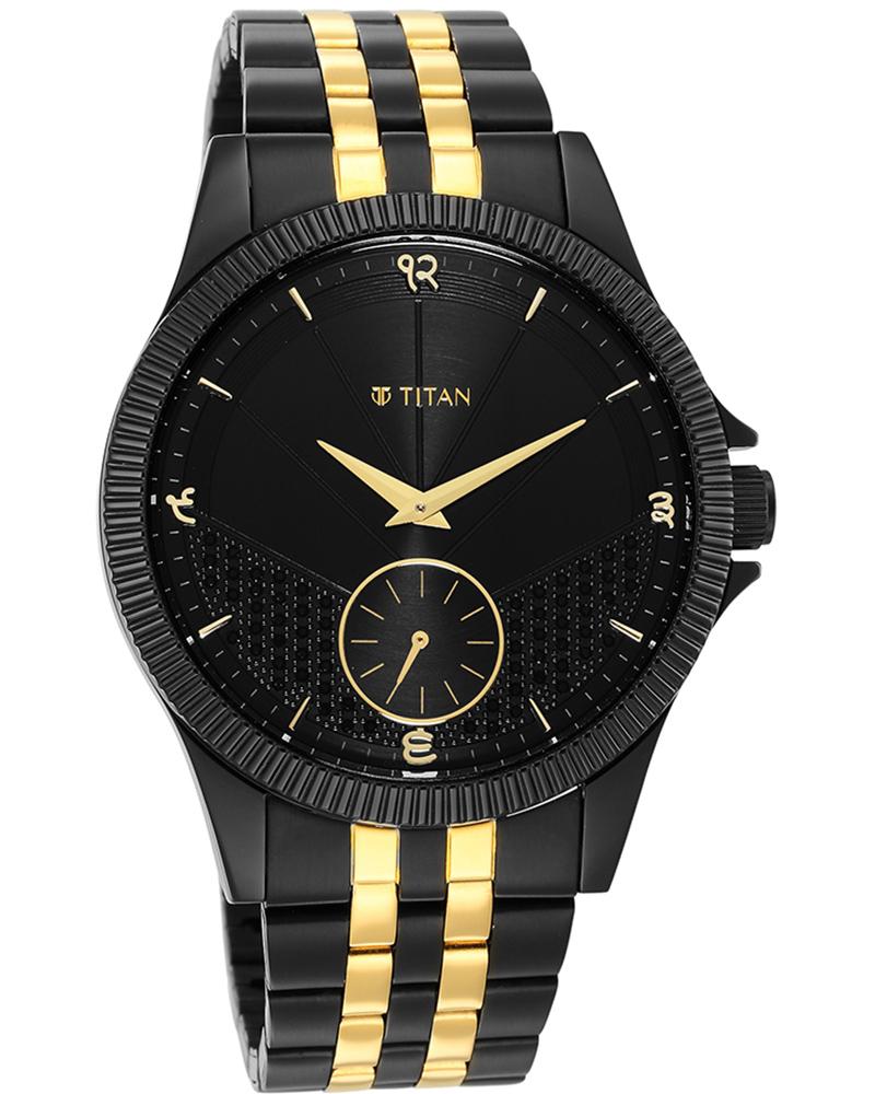 Titan Men Punjab Collection Round Black Watches