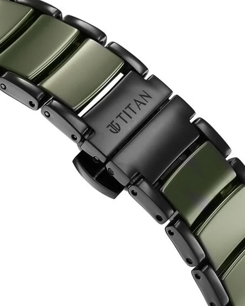 Titan Men EDGE MELANGE Green Analog Watch SKU-ID 1878KD05 | Helios