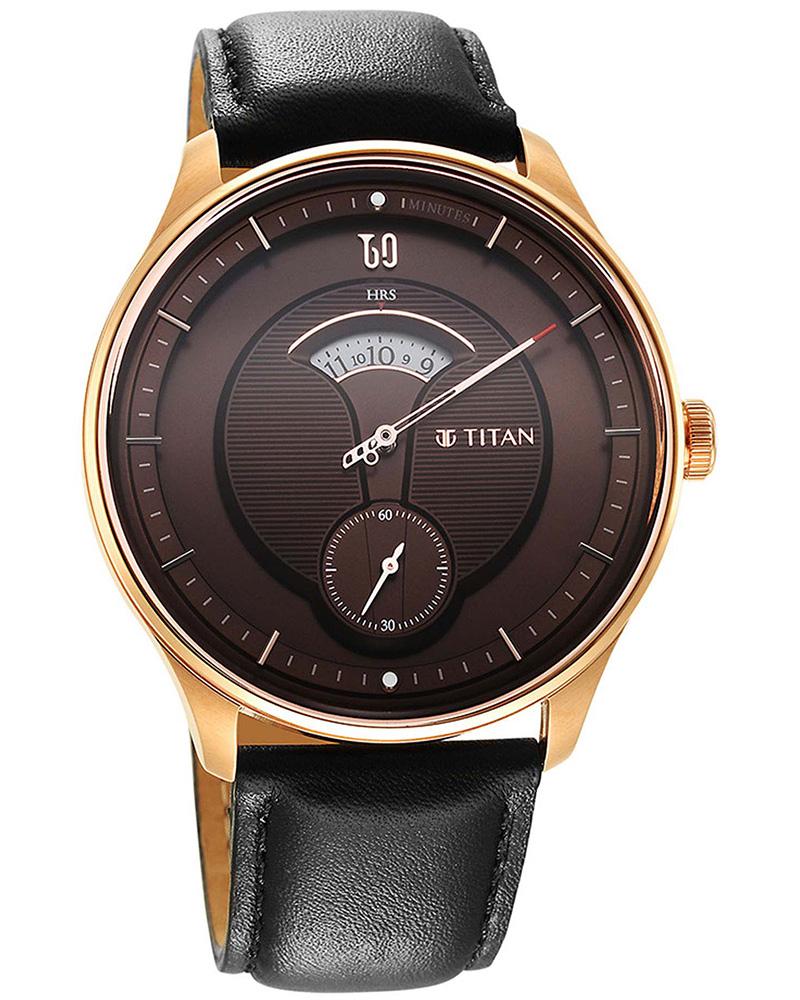 Leather Watch Amazon Watches For Men Titan Quartet Round