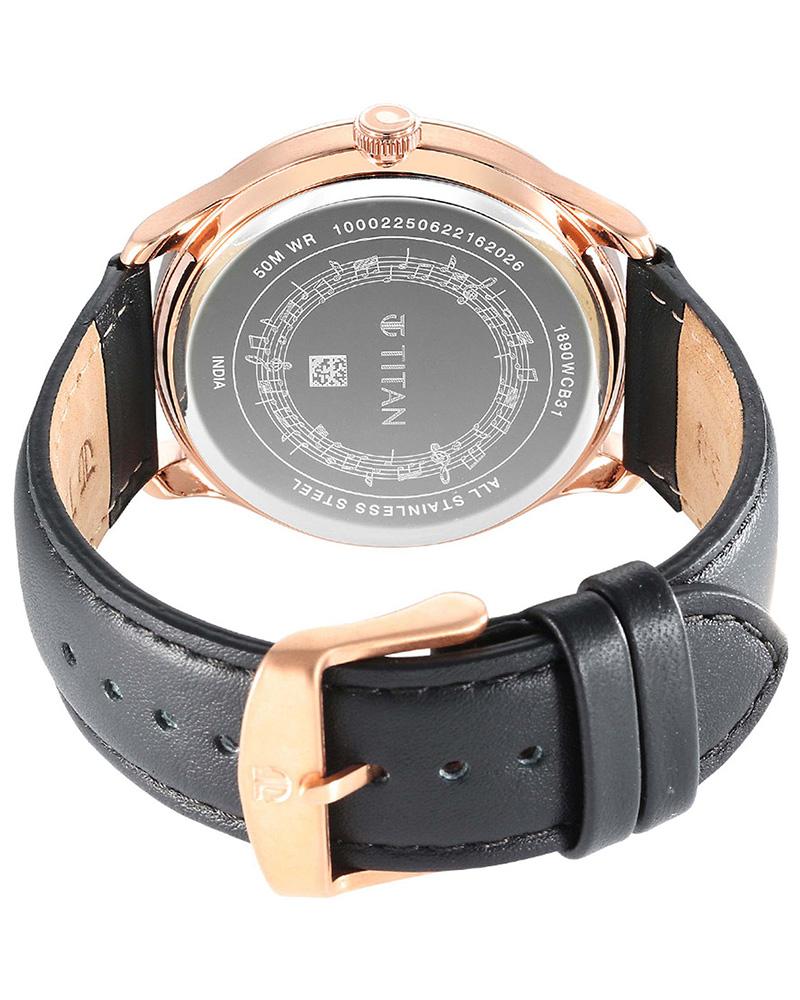 Titan Men QUARTET Brown Analog Watch SKU-ID 1890WL01 Helios The