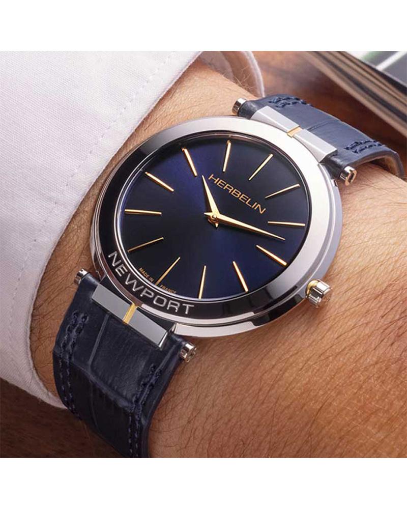 Herbelin Men NEWPORT Blue Analog Watch SKU-ID 19522T15BL | Helios