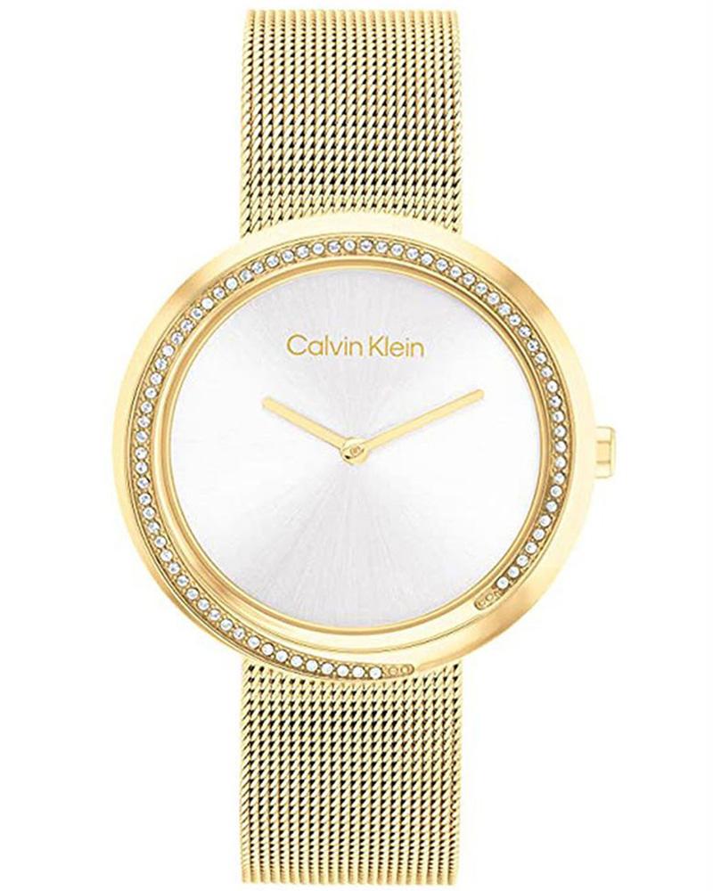 Calvin Klein Twisted Bezel Round Women Watches 25200150 Helios Watch Store