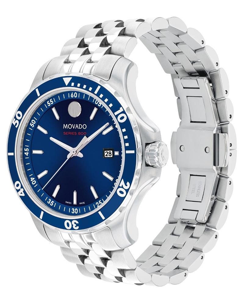Movado Men Series 800 Round Blue Watches