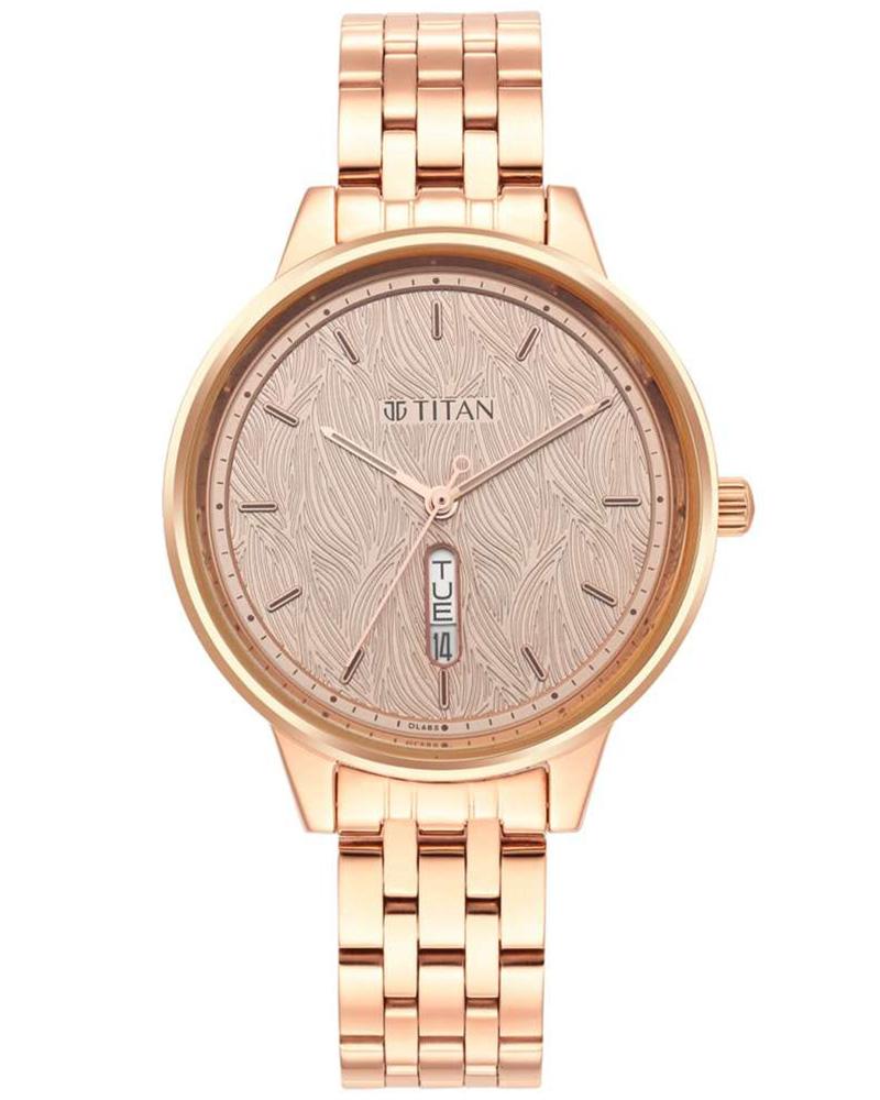 Titan rose gold watch for women sale