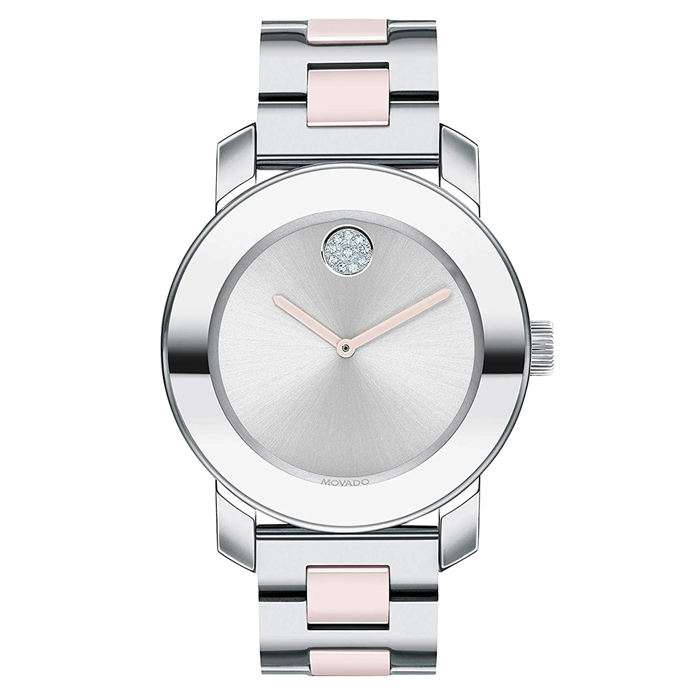 Buy Movado BOLD Round Quartz Silver Dial Women Watch 3600702 Helios Watch Store