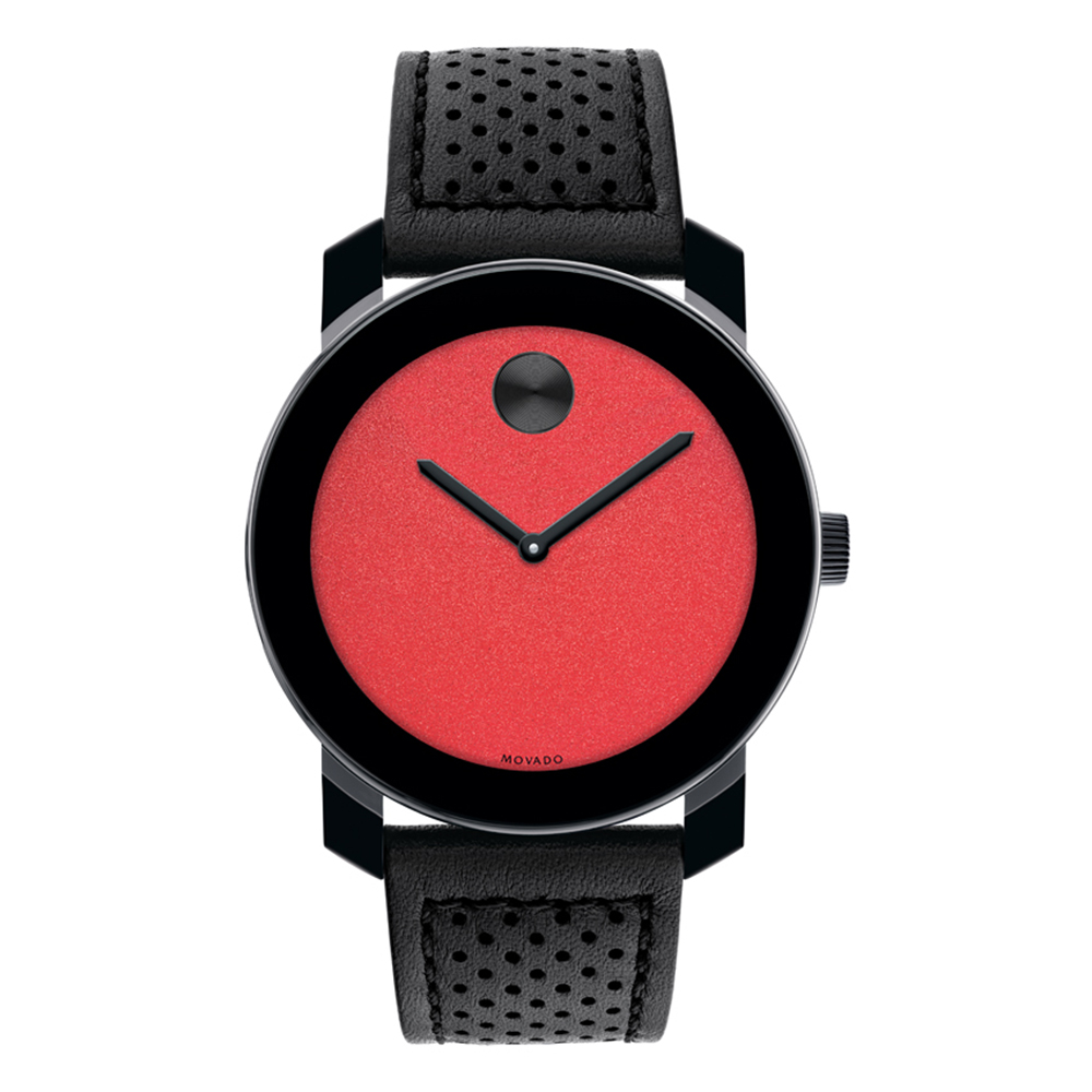 Buy Movado BOLD Round Quartz Red Dial Men Watch 3600762 Helios Watch Store