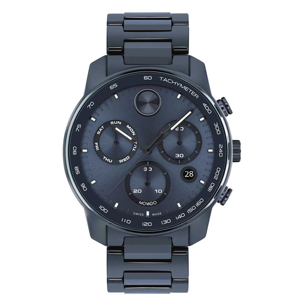 Movado Men Bold Round Blue Watches
