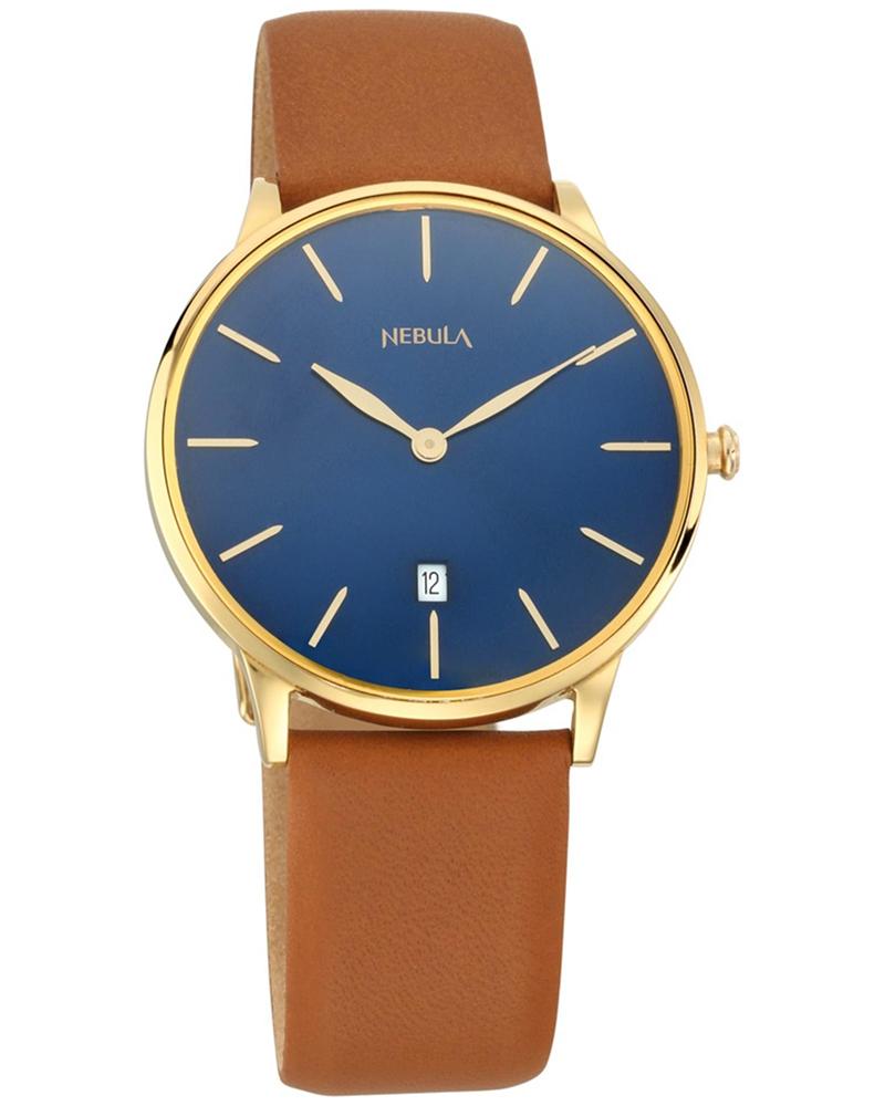 Titan Nebula Men LUSTRE Blue Analog with Date Watch SKU-ID