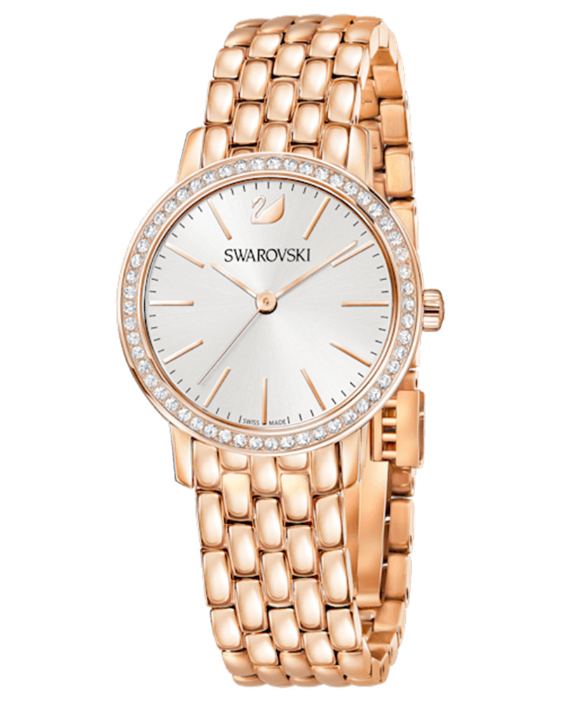 SWAROVSKI スワロフスキー レディースウォッチ 5261487 Graceful Mini SS クォーツ シルバーダイヤル 革ベルト 中古B+ 【送料無料】 B-2187【質屋出品】 SWAROVSKI - SWAROVSKI スワロフスキー レディースウォッチ 5261487