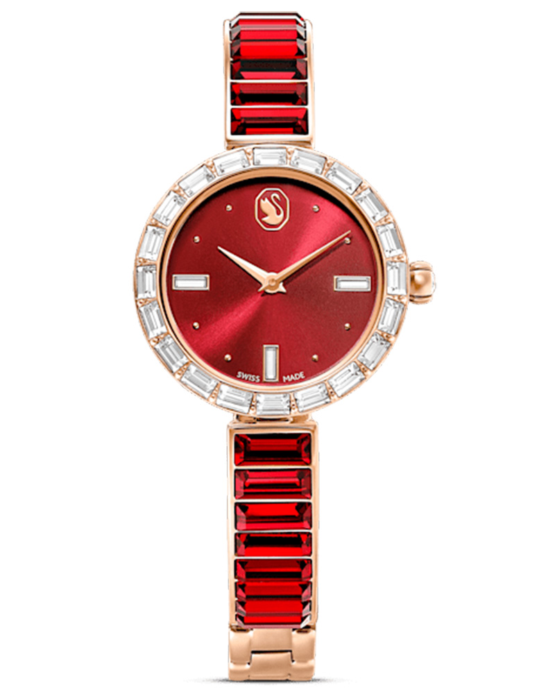 Swarovski Women Matrix bangle Round Red Watches