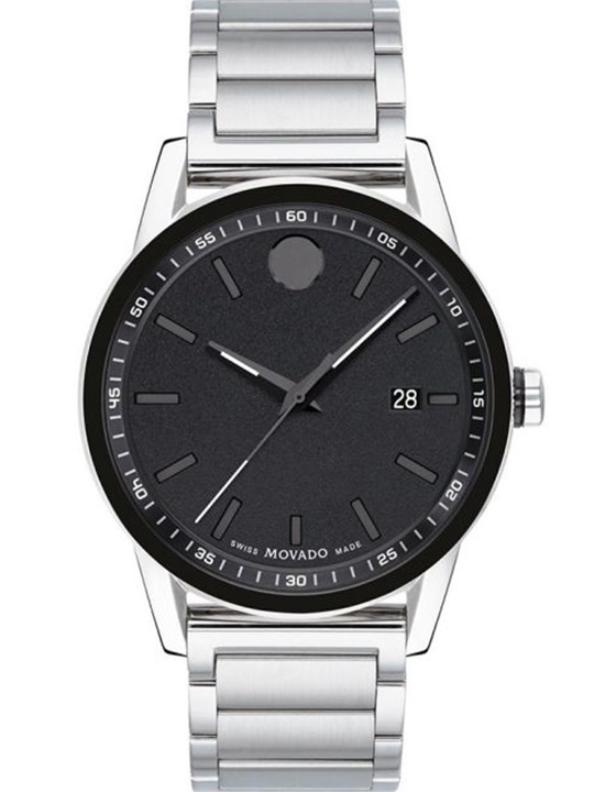 Movado Men MUSEUM Black Analog Watch SKU-ID 607557 Helios The