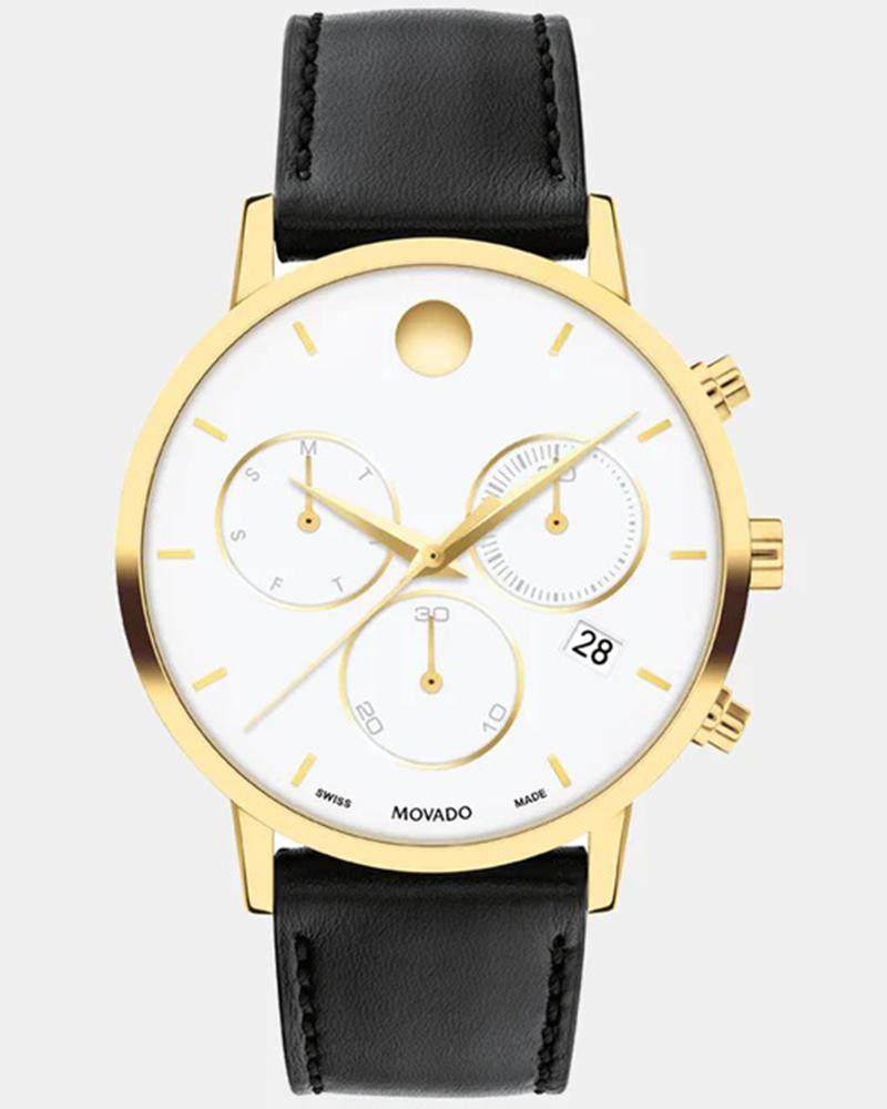 Movado Men Museum Round White Watches