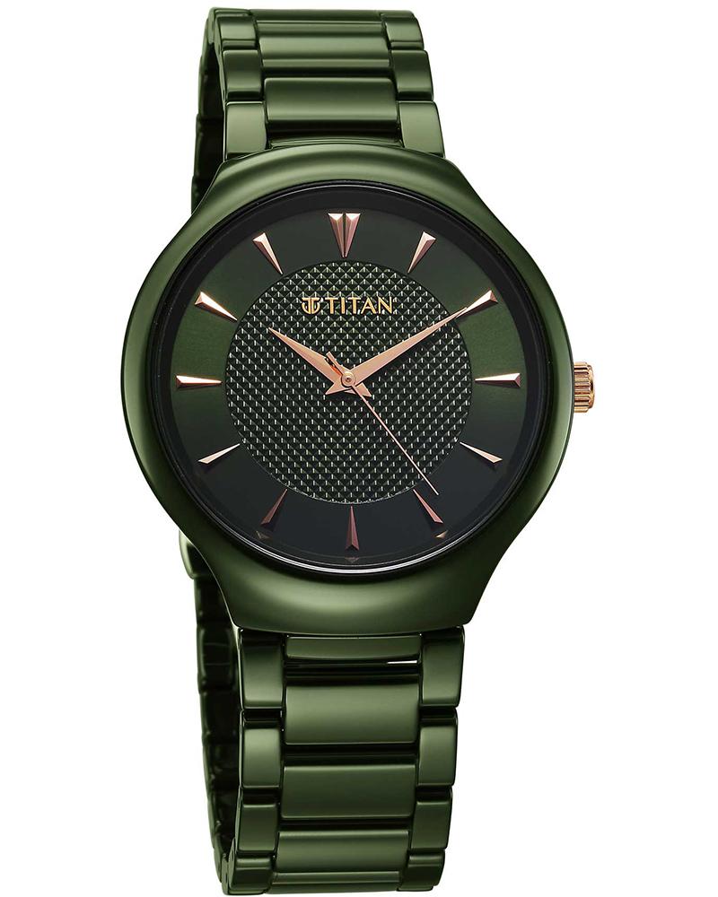 Green Dial Watch Titan Slim Hand Watch Wrist Watch Titan Luxus