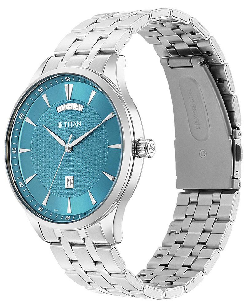 Titan Men OPULENT III Blue Analog with Day and Date Watch SKU-ID