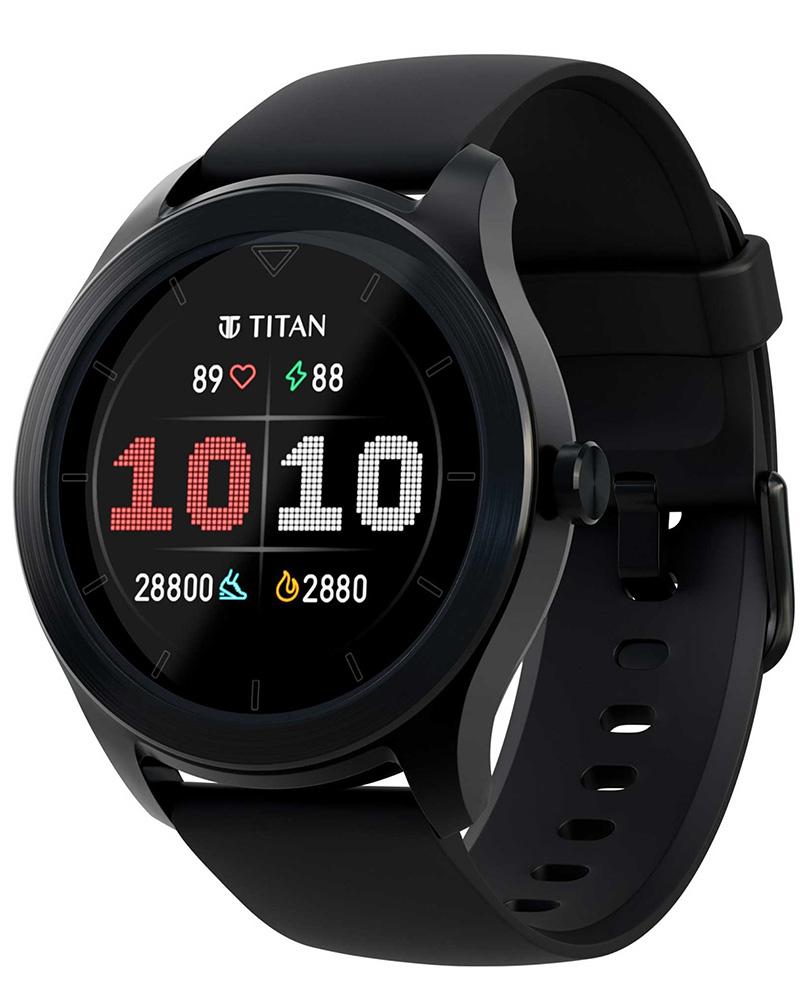 Buy Online Titan Smart Men Round Black Smart Watches 90137ap01 at Best Price Helios Store