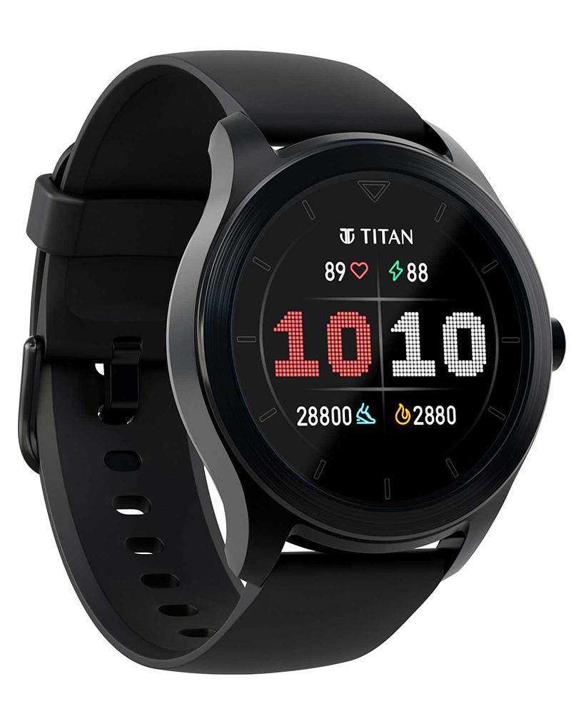 Buy Online Titan Smart Men Round Black Smart Watches 90137ap01 at Best Price Helios Store