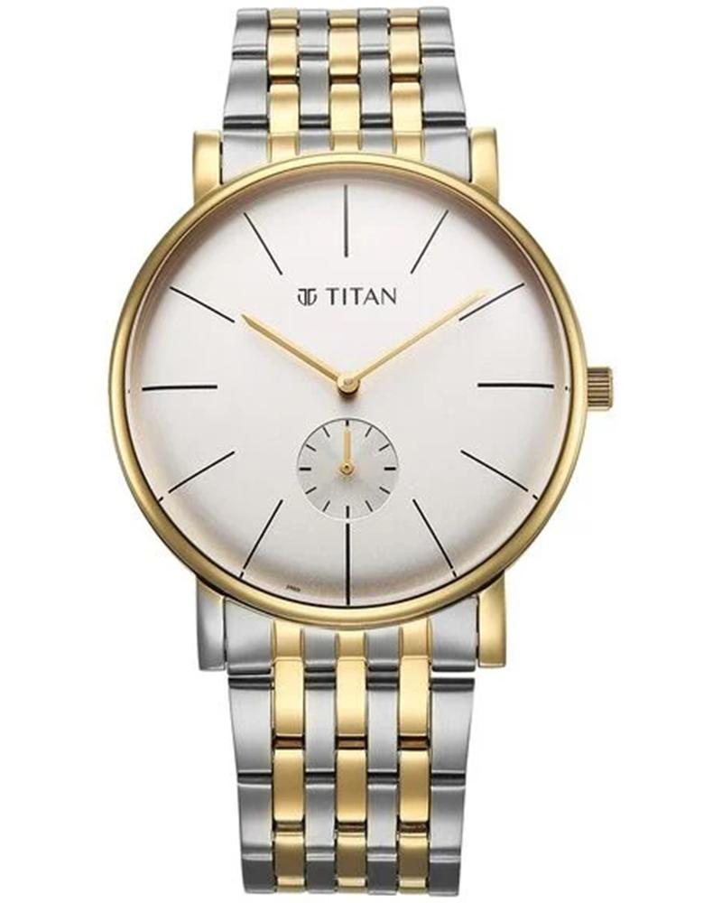 Titan Men Elegance White Analog with Small Second Watch SKU-ID