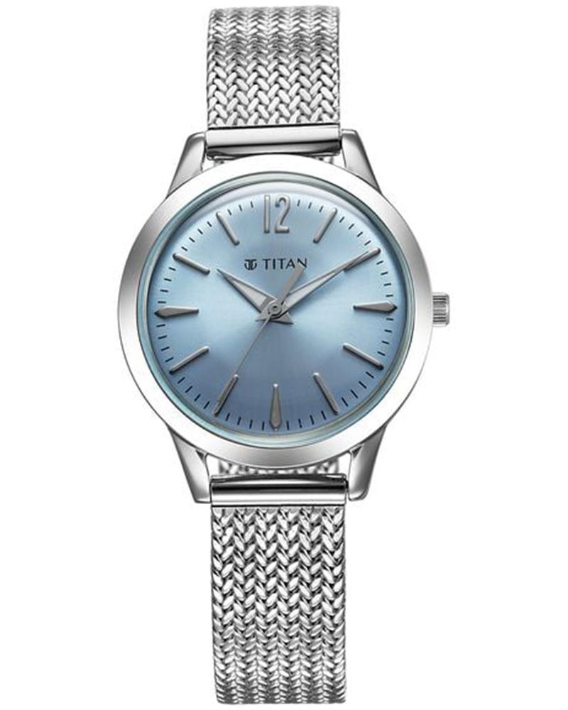 Titan Blue Titan Watches Women's Silver Titan Raga Viva Blue