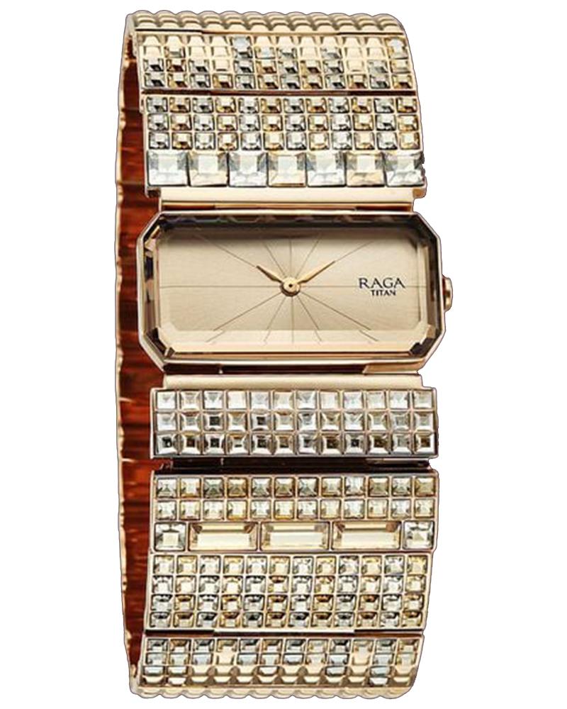 Titan Raga Women Raga Cocktails Rose Gold Analog Watch SKU-ID