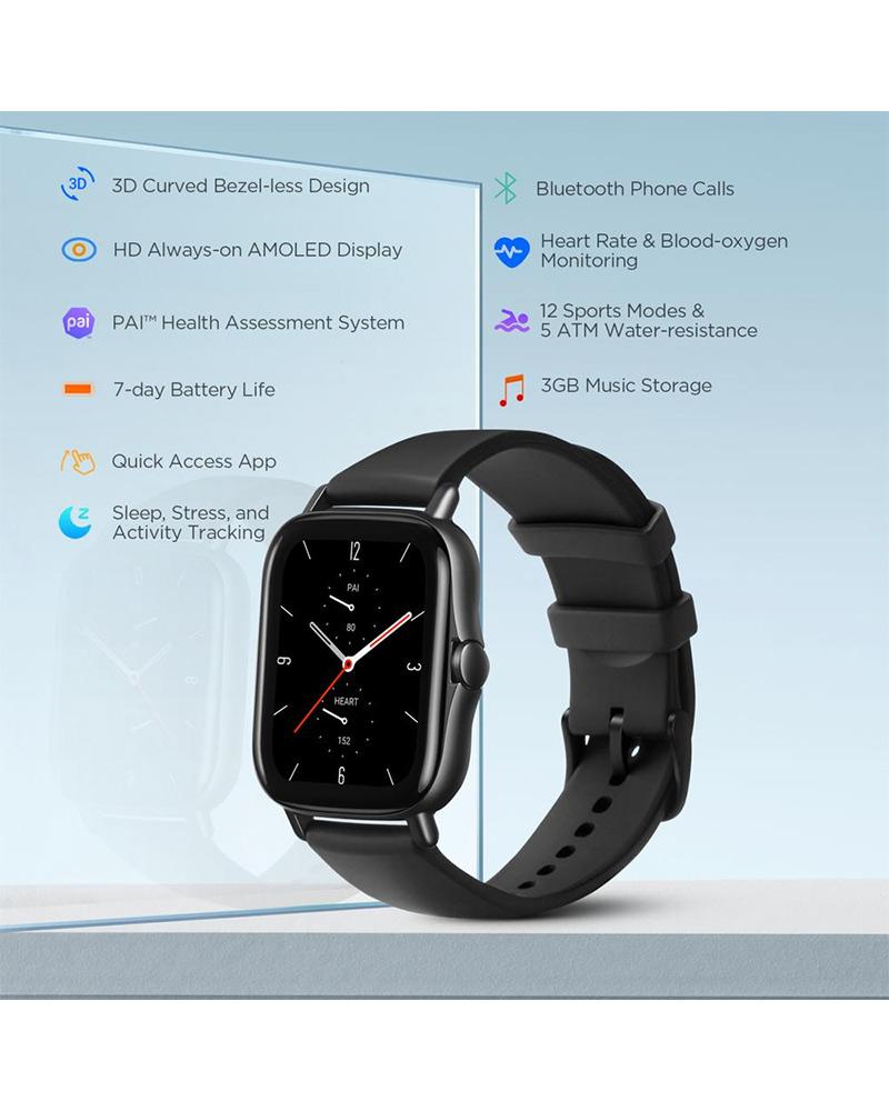 Amazfit Unisex GTS Square Black Smartwatches