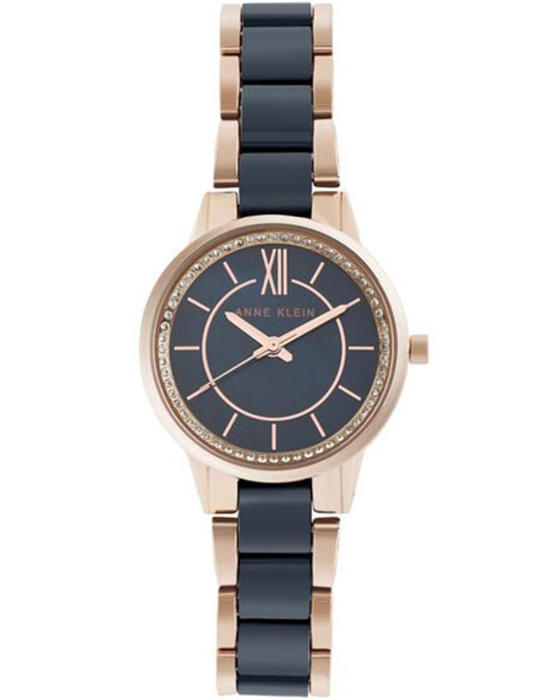 Anne Klein Women Ceramics Round Blue Watches