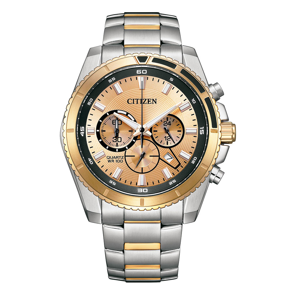 Citizen Men Quartz chronograph Round Gold Watches