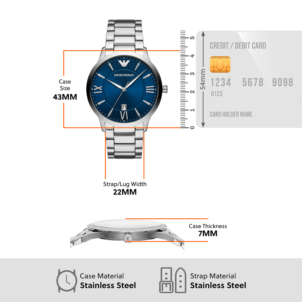 Emporio Armani Giovanni Round Dial Men - AR11227 Helios Emporio Armani Giovanni Round Dial Men - AR11227 Helios