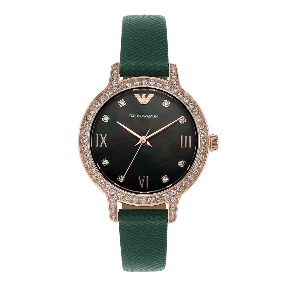 Emporio Armani Women CLEO Green Analog Watch SKU-ID AR11577