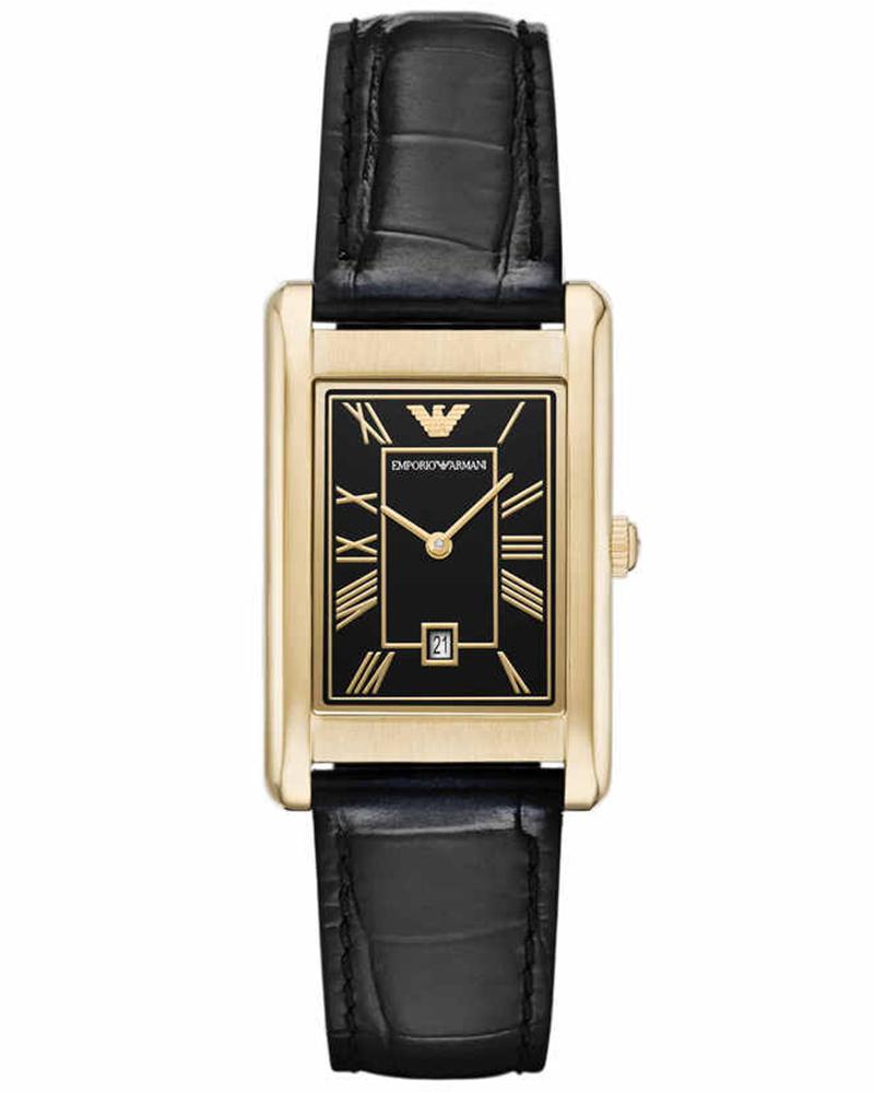 Emporio armani Men Gino Rectangular Black Watches