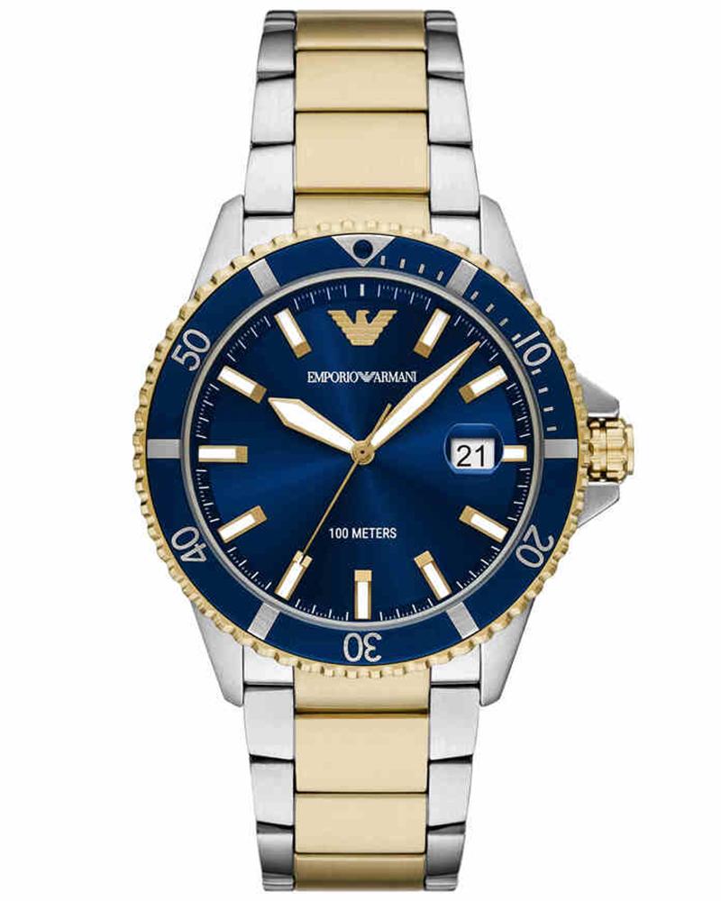 Emporio armani Men World explorer Round Blue Watches