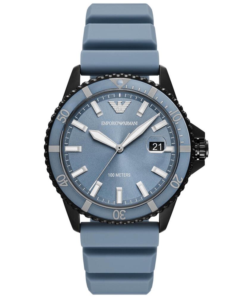 Emporio armani Men World expl Round Blue Watches
