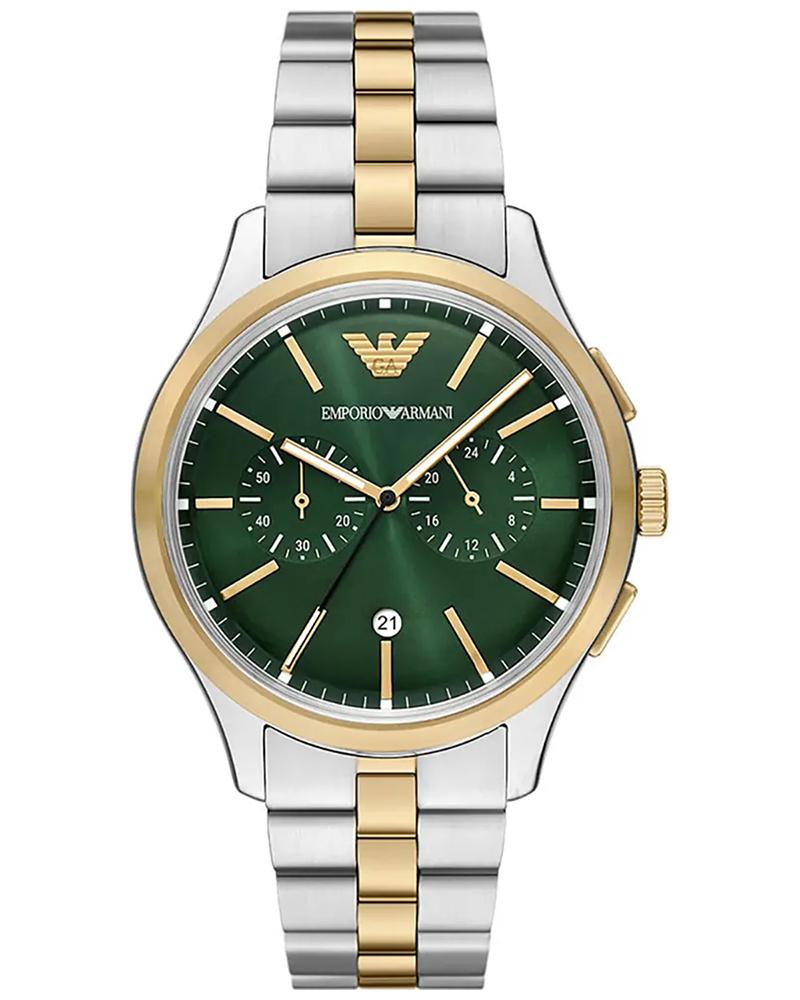Emporio armani Men Dario Round Green Watches