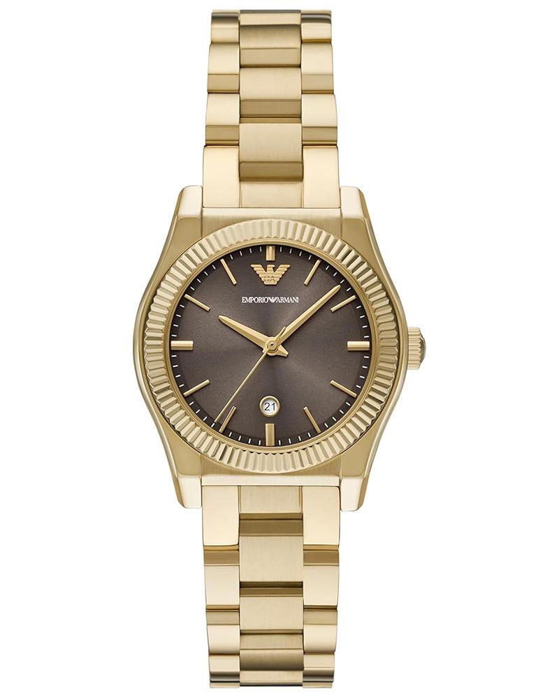 Emporio armani Women Federica Round Brown Watches