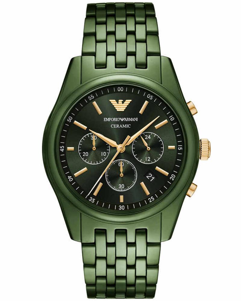 Emporio armani Men Antonio Round Green Watches