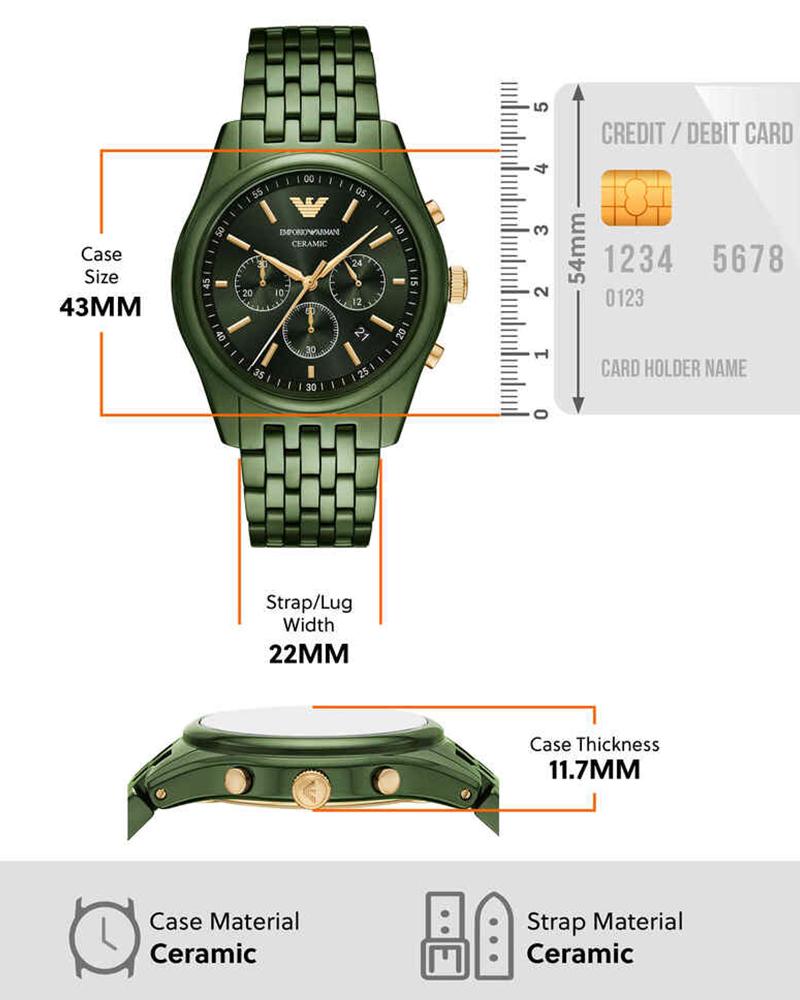 Emporio Armani Men ANTONIO Green Analog Watch SKU-ID AR70017